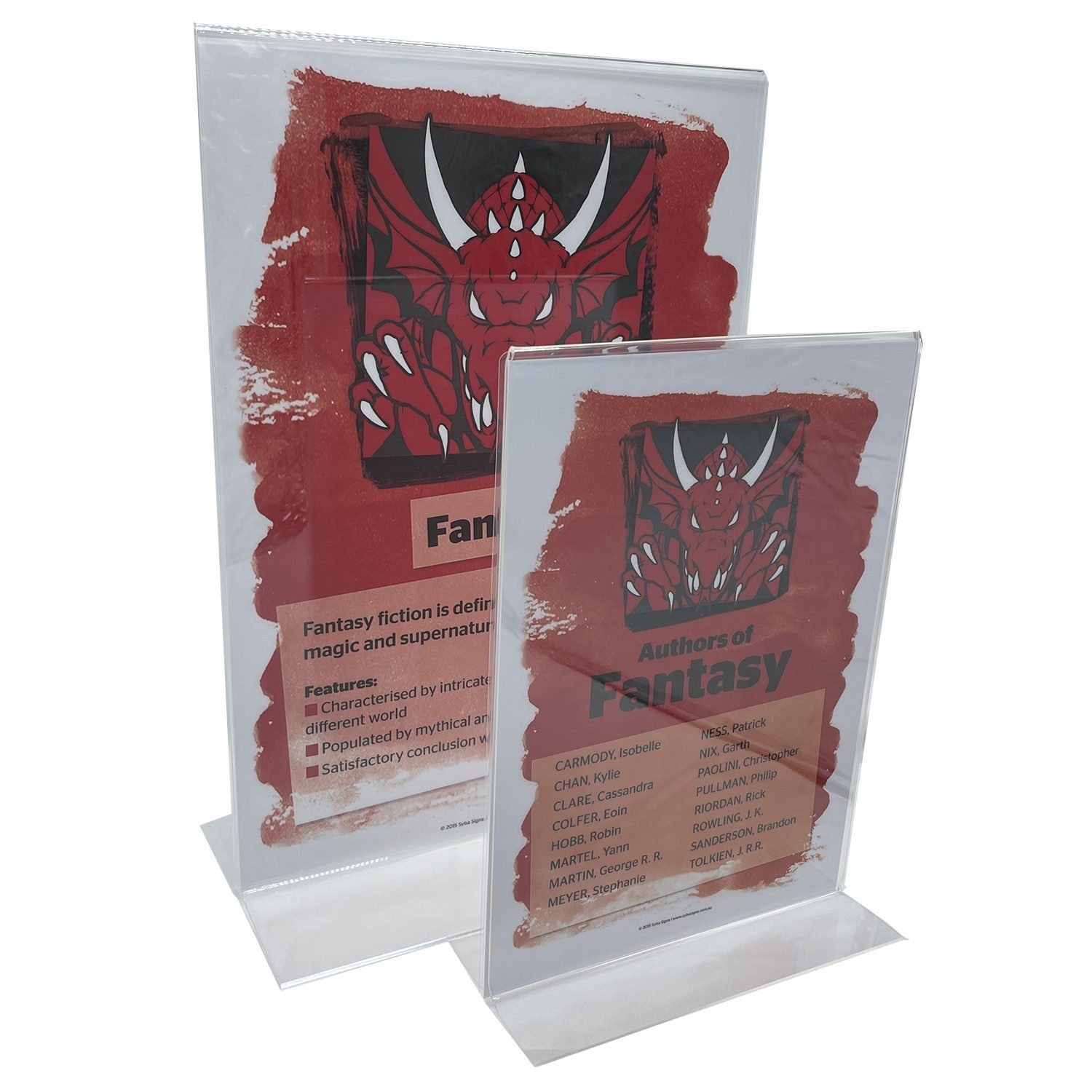 Acrylic Freestanding Display (Portrait) - A4