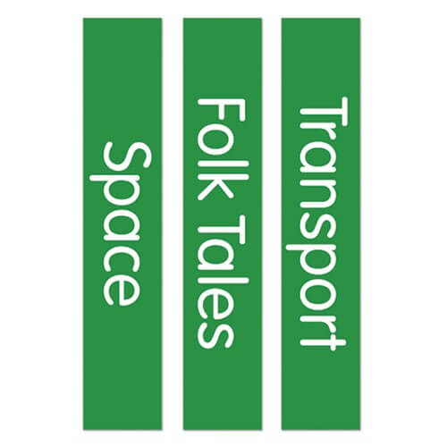 Slim Expanded Non Fiction Sticky Back Signs Set 1 Design 1