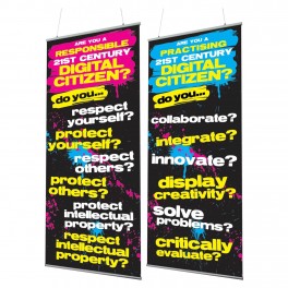 Digital Citizen Responsibilities & Practices Indoor Banners 720mm x 1440mm  & Hanging