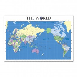 World Map Wall Graphic Mural (Removable)