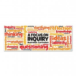 Focus on Inquiry in the Australian Curriculum Wall Graphic - Orange