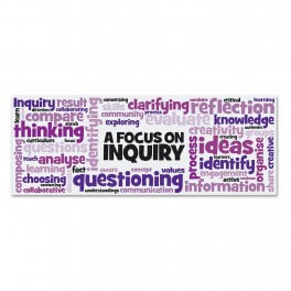Focus On Inquiry Wall Graphic - Purple