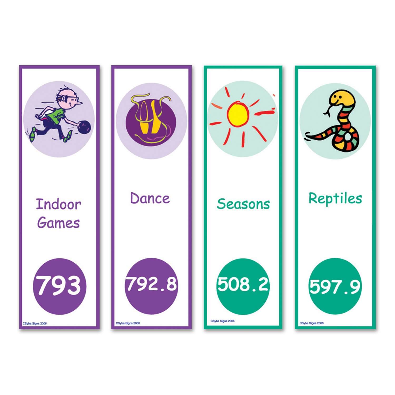 Expanded Non Fiction Shelf Dividers Set 3 250mm x 80mm