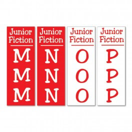Junior Fiction Sticky Back Signs (Jester) (Single Colour & Colour Coded)