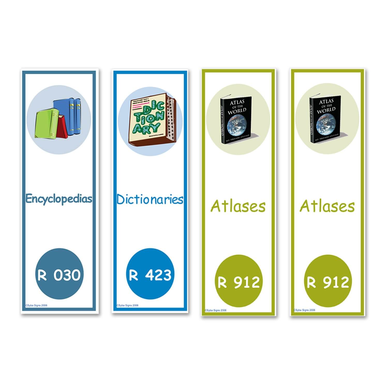 Reference Shelf Dividers