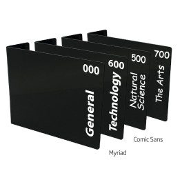 Basic Non Fiction Acrylic Collection Divider Starter Pack (Black)