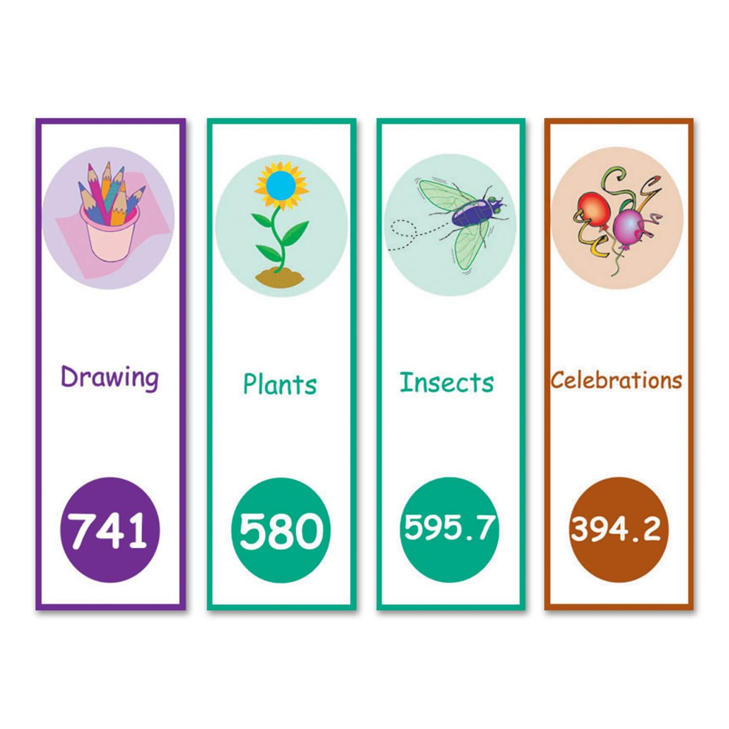 Expanded Non Fiction Shelf Dividers Set 2 200mm x 80mm