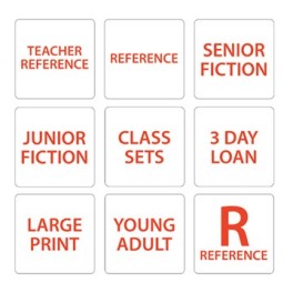 Teacher Reference Spine Labels (Red Text)