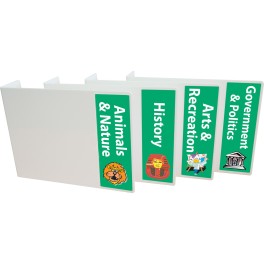 Junior Non Fiction Genre Acrylic Collection Divider Starter Pack (double-sided)