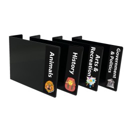 Junior Non Fiction Genre Acrylic Collection Divider Starter Pack (double-sided) (Black)
