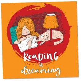 Reading Is Dreaming Cat Wall Graphic Sticker