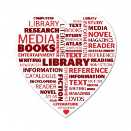 Love your Library Wordle Wall Graphic
