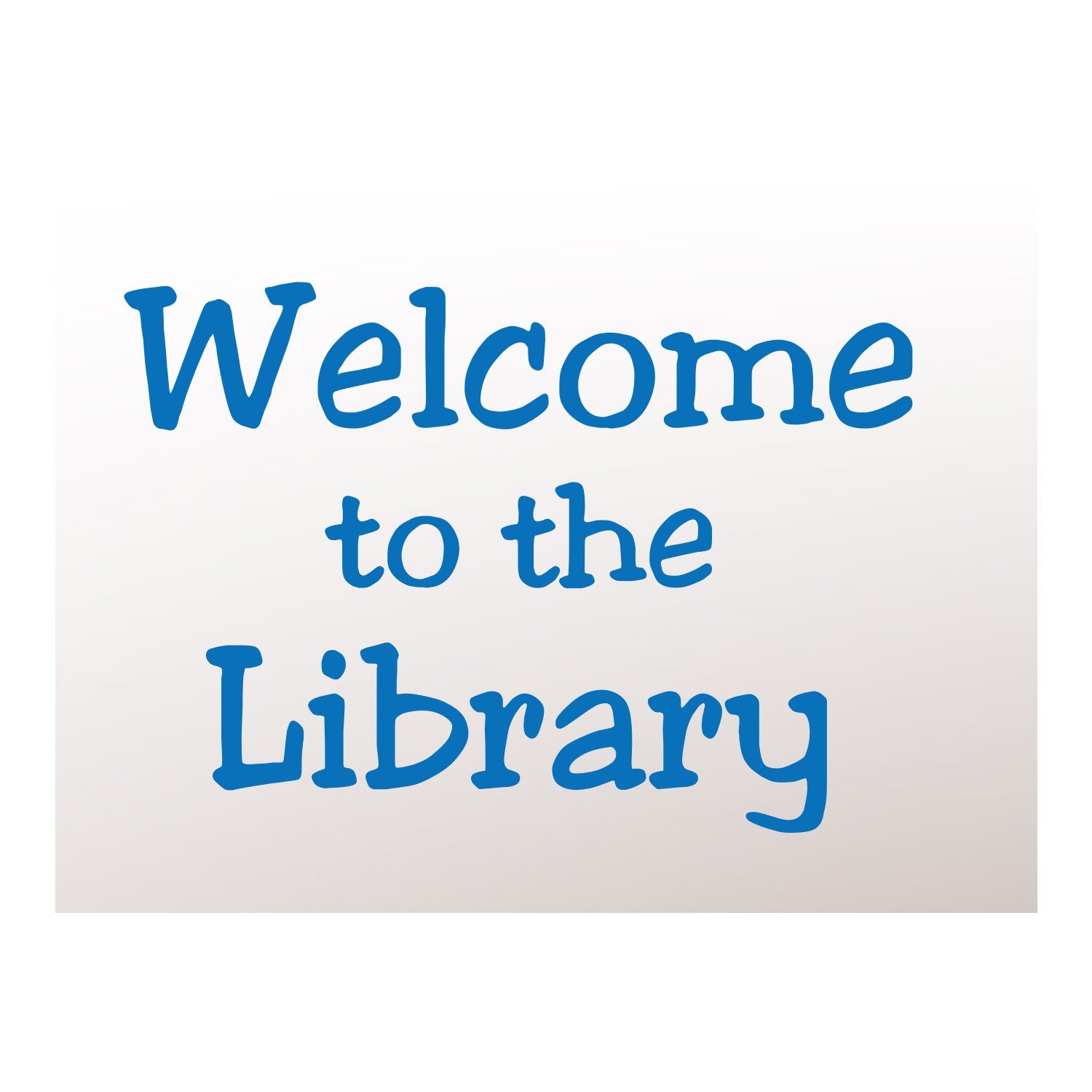 Welcome to the Library Vinyl Lettering (Reverse)