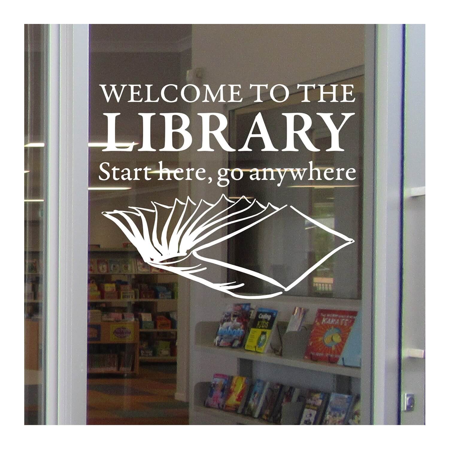 Library Welcome Vinyl Lettering Regular